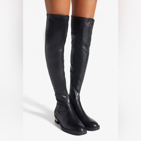 Bradana Tall Flat Boot Black Size 8 - Picture 3 of 5